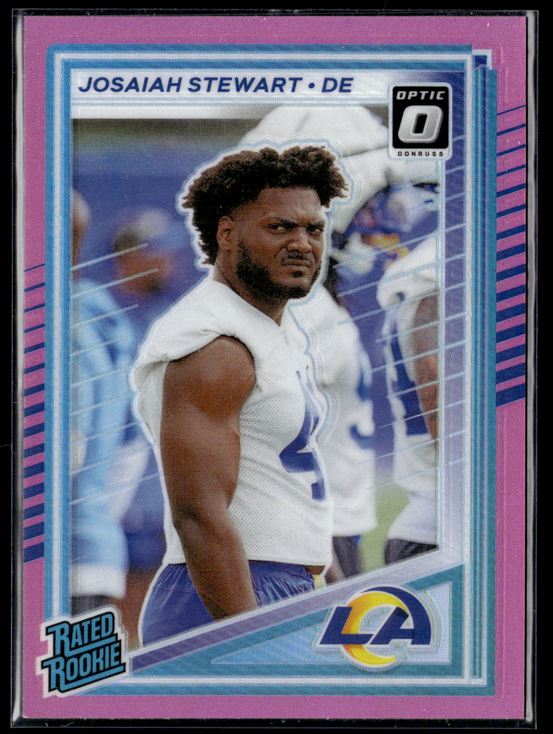 2025 Donruss #376 Josaiah Stewart Press Proofs Purple Rookie