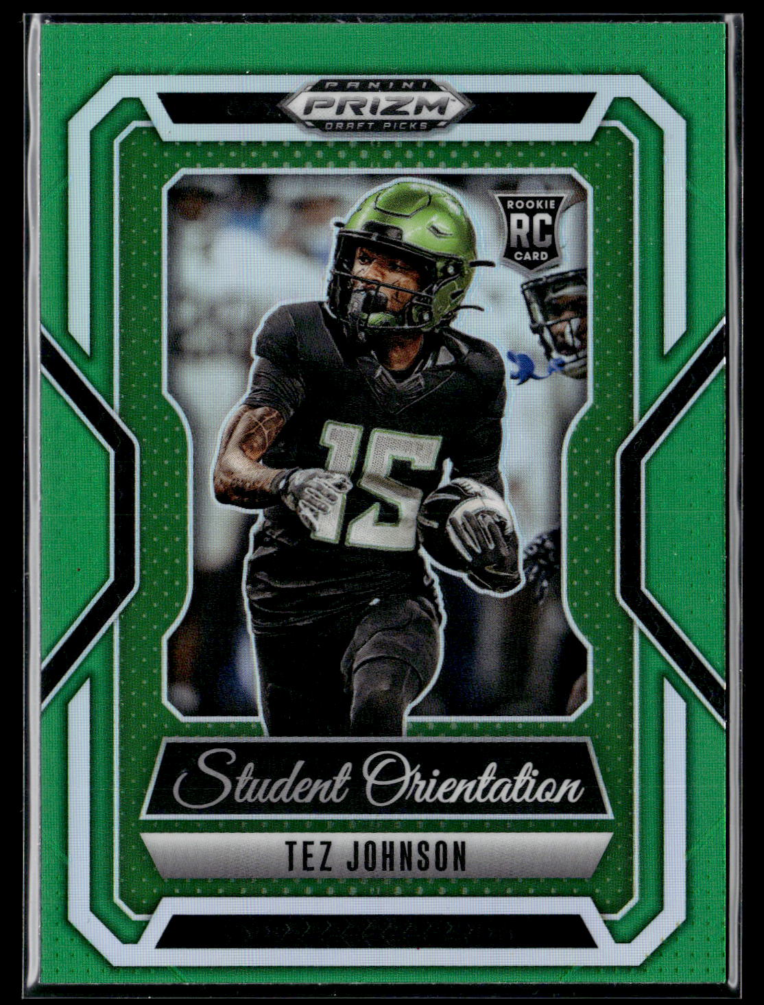 2025 Panini Prizm Draft Picks #22 Tez Johnson Student Orientation Green