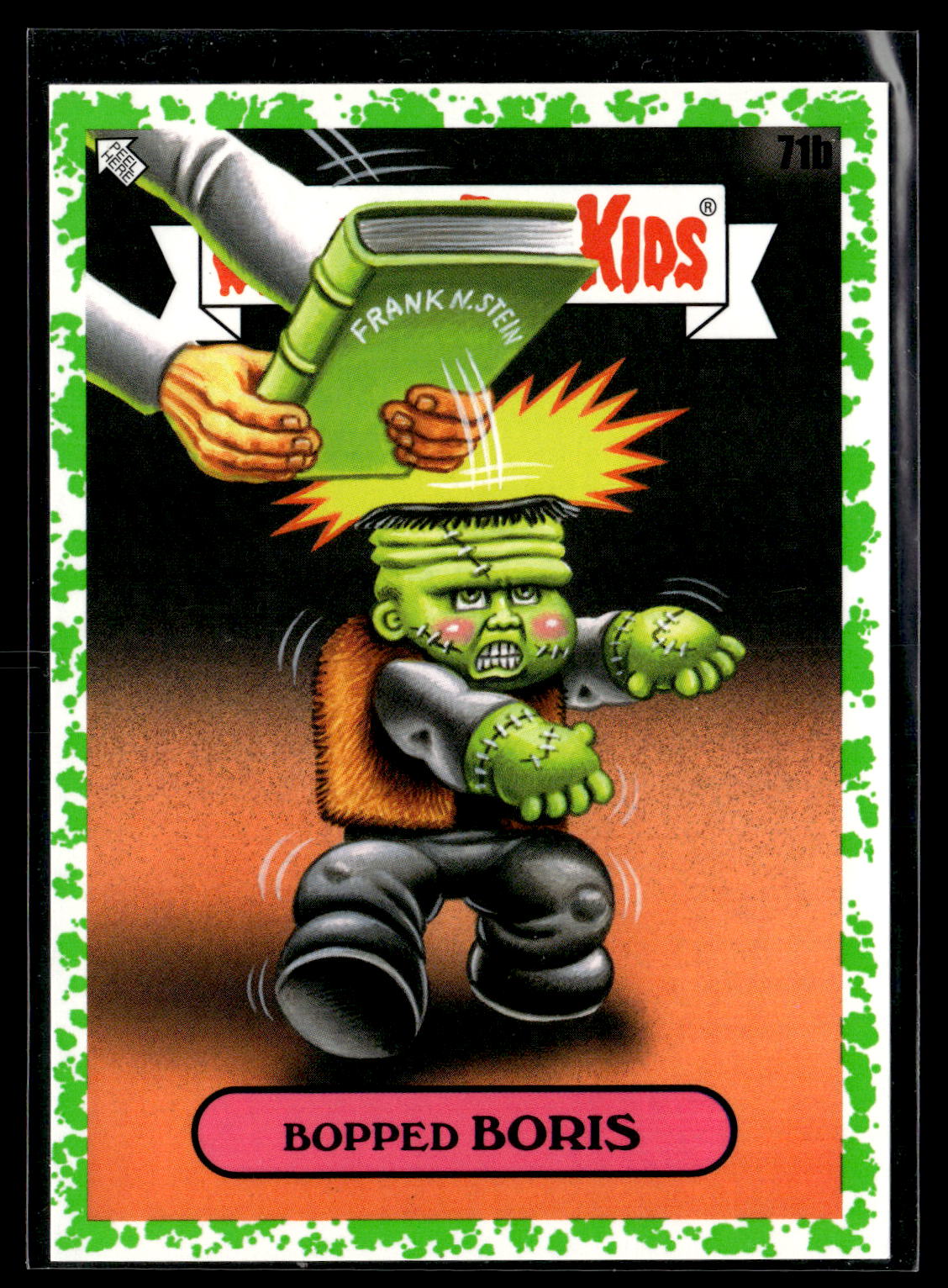 2022 Topps Garbage Pail Kids: Book Worms #71b Bopped Boris Booger Green