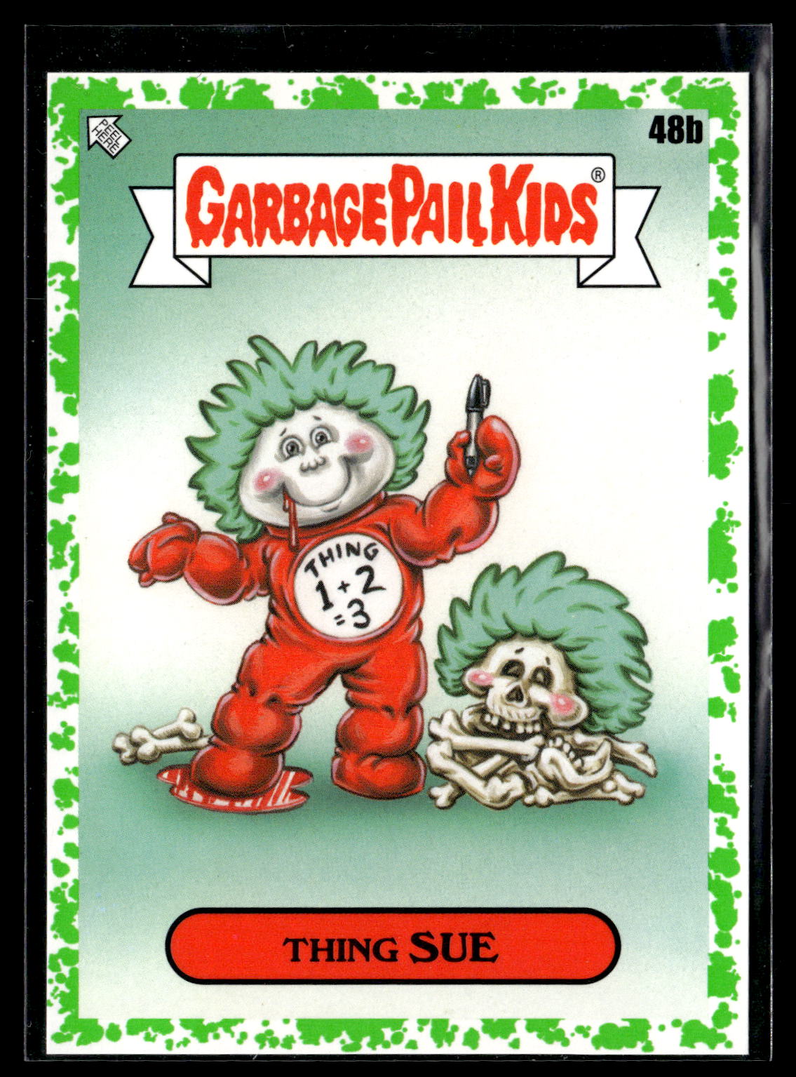 2022 Topps Garbage Pail Kids: Book Worms #48b Thing Sue Booger Green