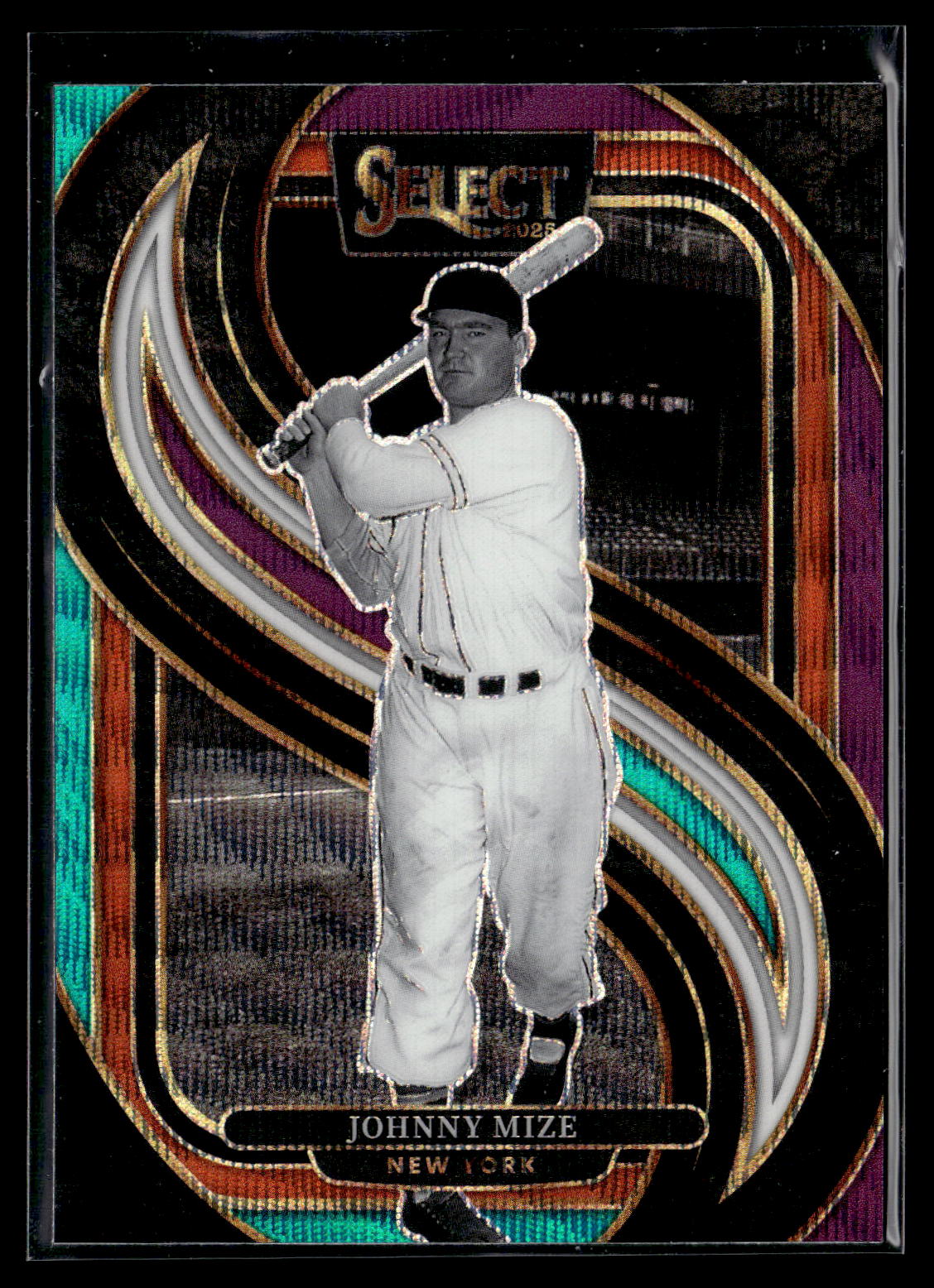 2025 Panini Select #174 Johnny Mize Tri-Color Prizms