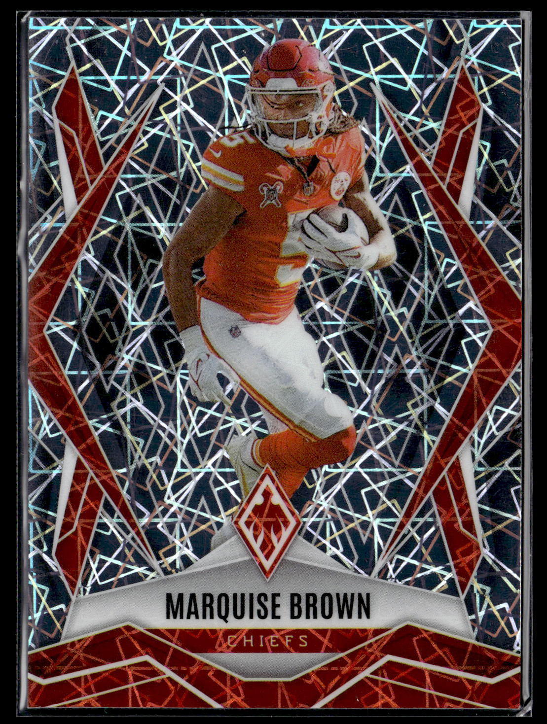 2025 Panini Phoenix #36 Marquise Brown Silver Lazer Prizm