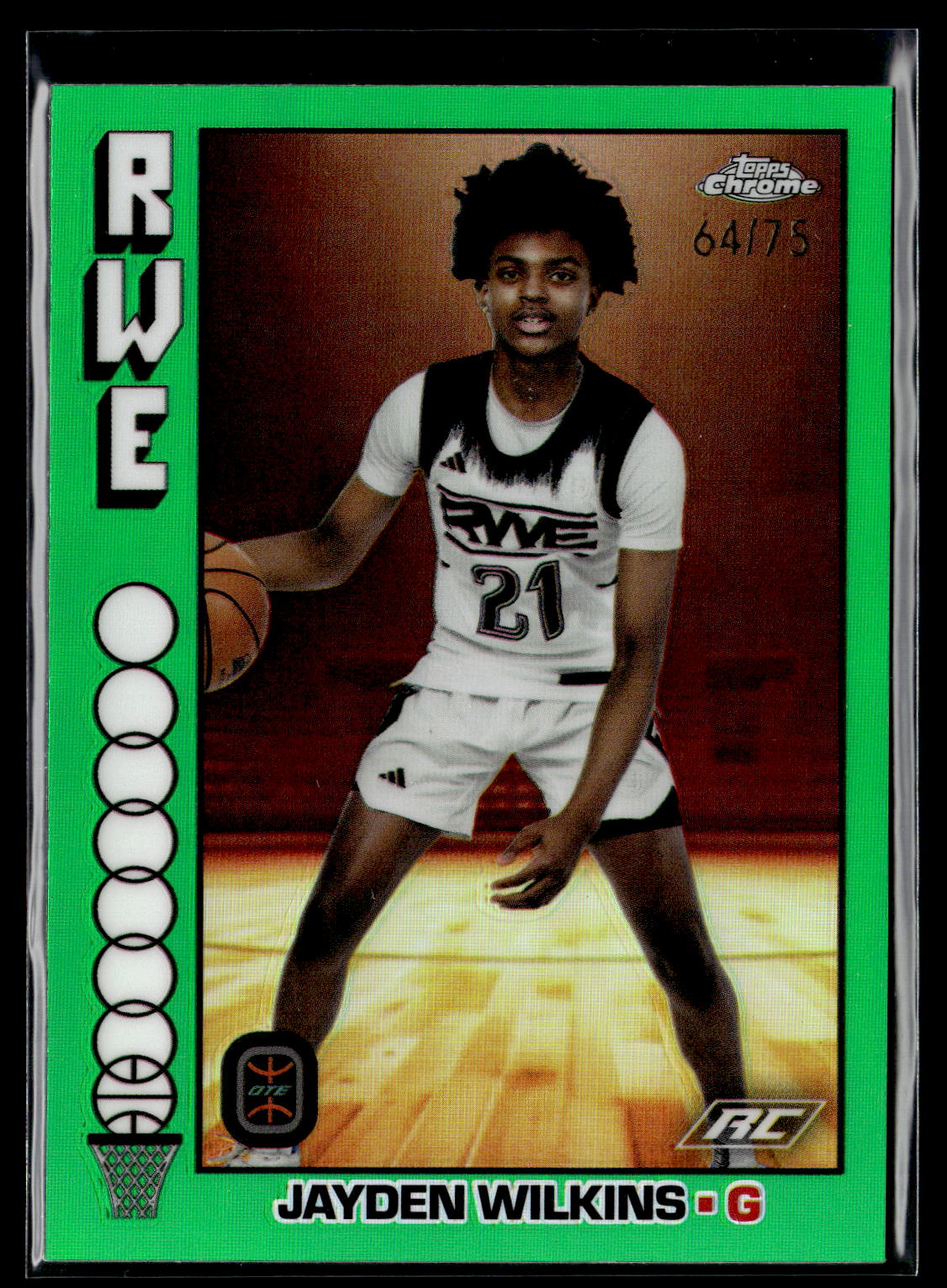 2023-24 Topps Chrome Overtime Elite #TB-6 Jayden Wilkins Basketball /75