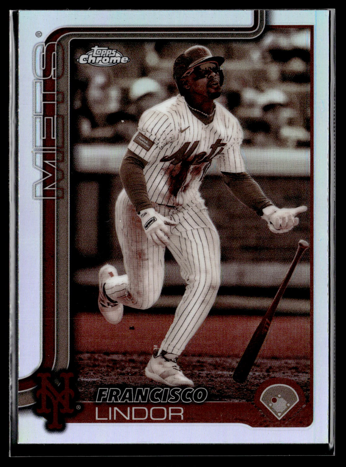 2025 Topps Chrome #170 Francisco Lindor Sepia Refractors