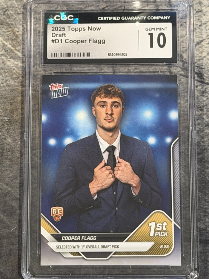 2025-26 Topps Now #D1 Cooper Flagg CGC GM 10
