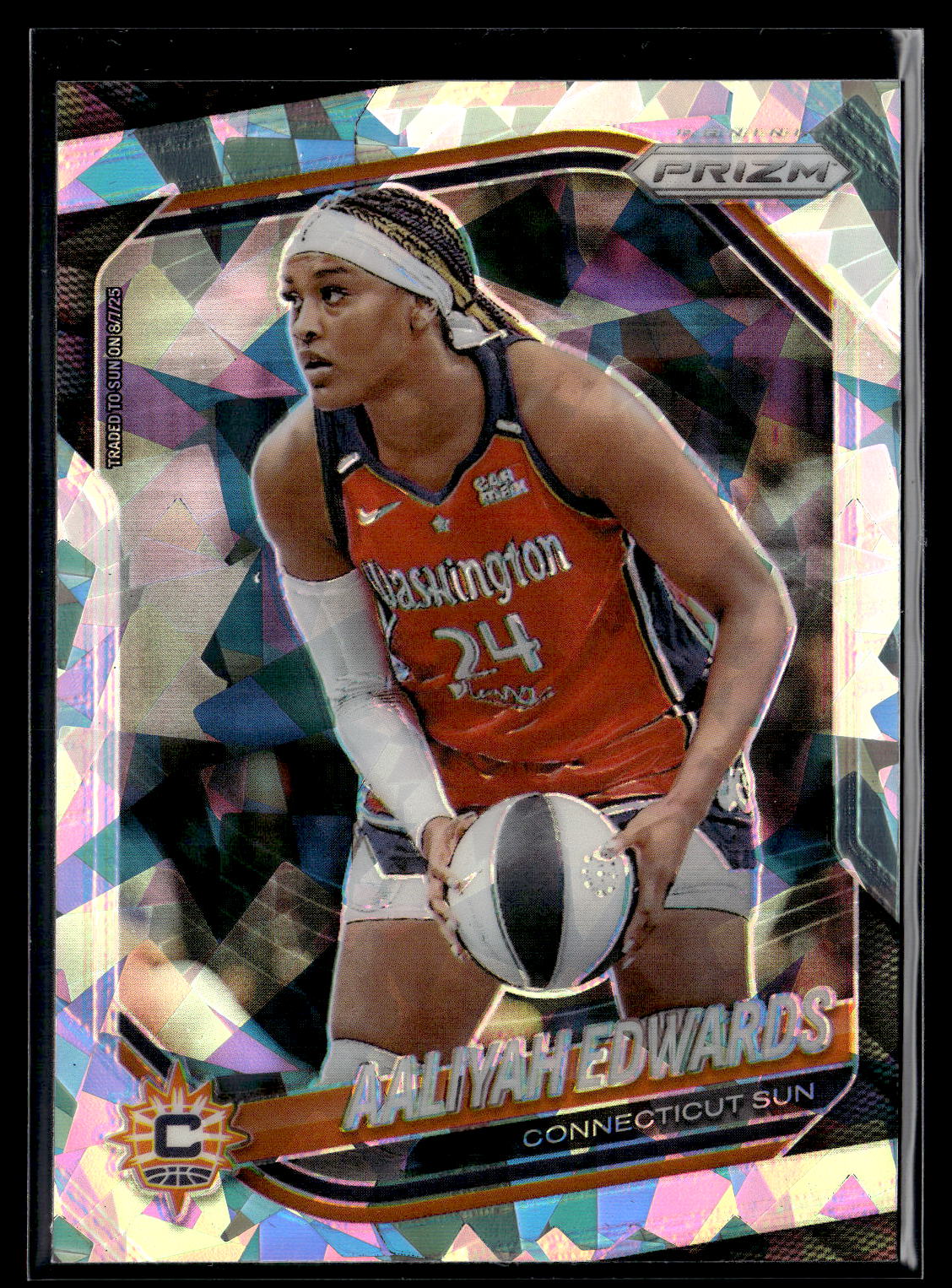 2025 Panini Prizm WNBA #94 Aaliyah Edwards Ice Prizms