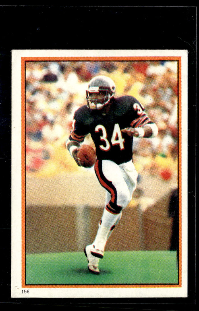 1985 Topps #156 Walter Payton Yearbooks Coming Soon Stickers
