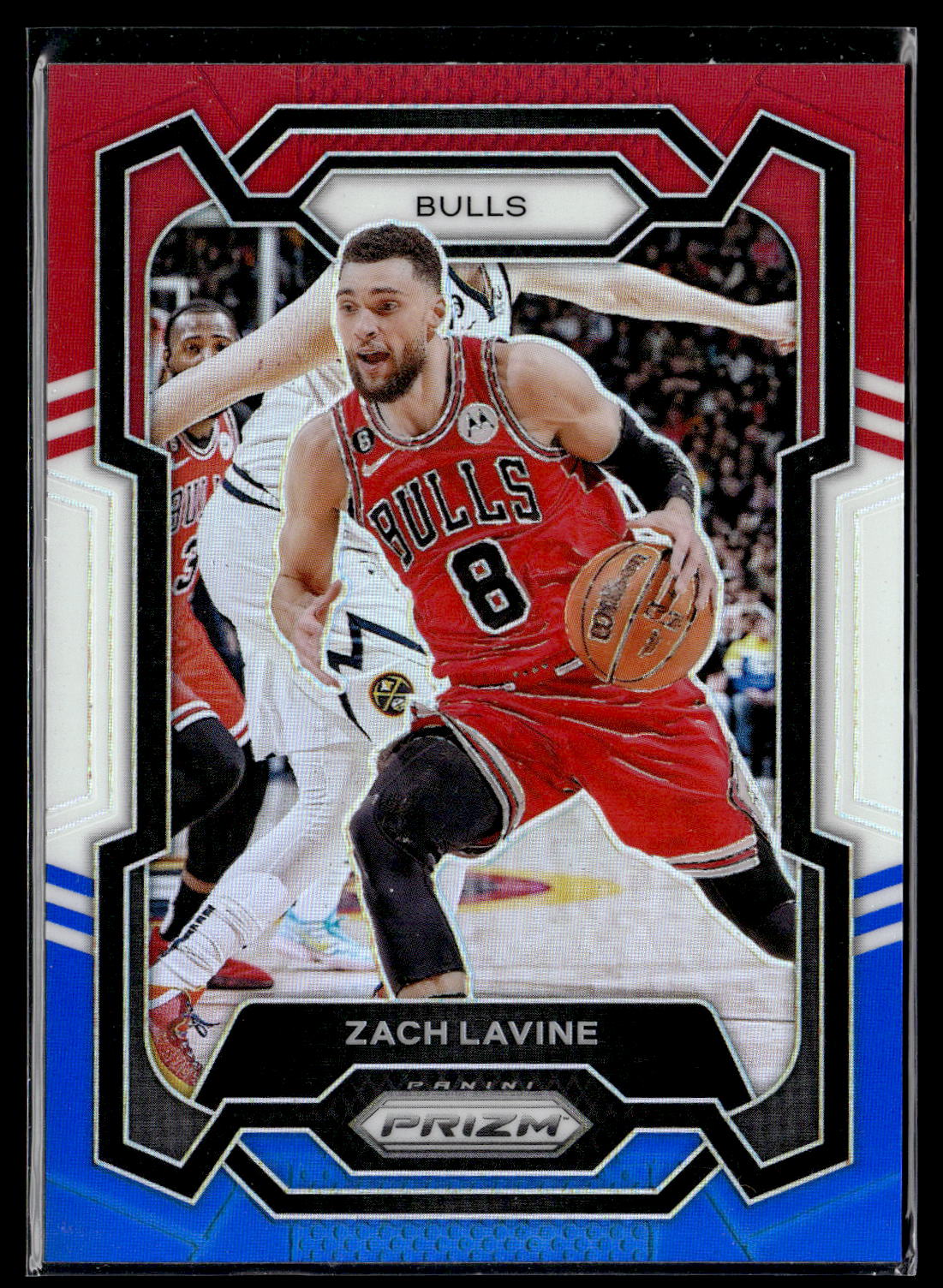 2023-24 Panini Prizm #72 Zach LaVine Prizms Red White and Blue