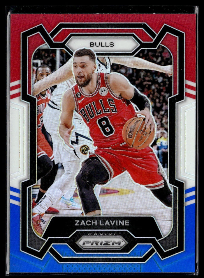 2023-24 Panini Prizm #72 Zach LaVine Prizms Red White and Blue