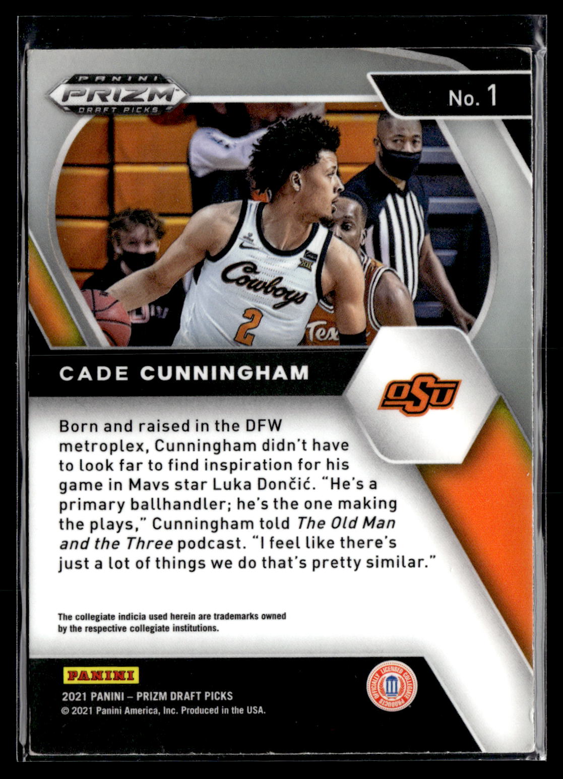 2021 Panini Prizm Draft Picks #1 Cade Cunningham