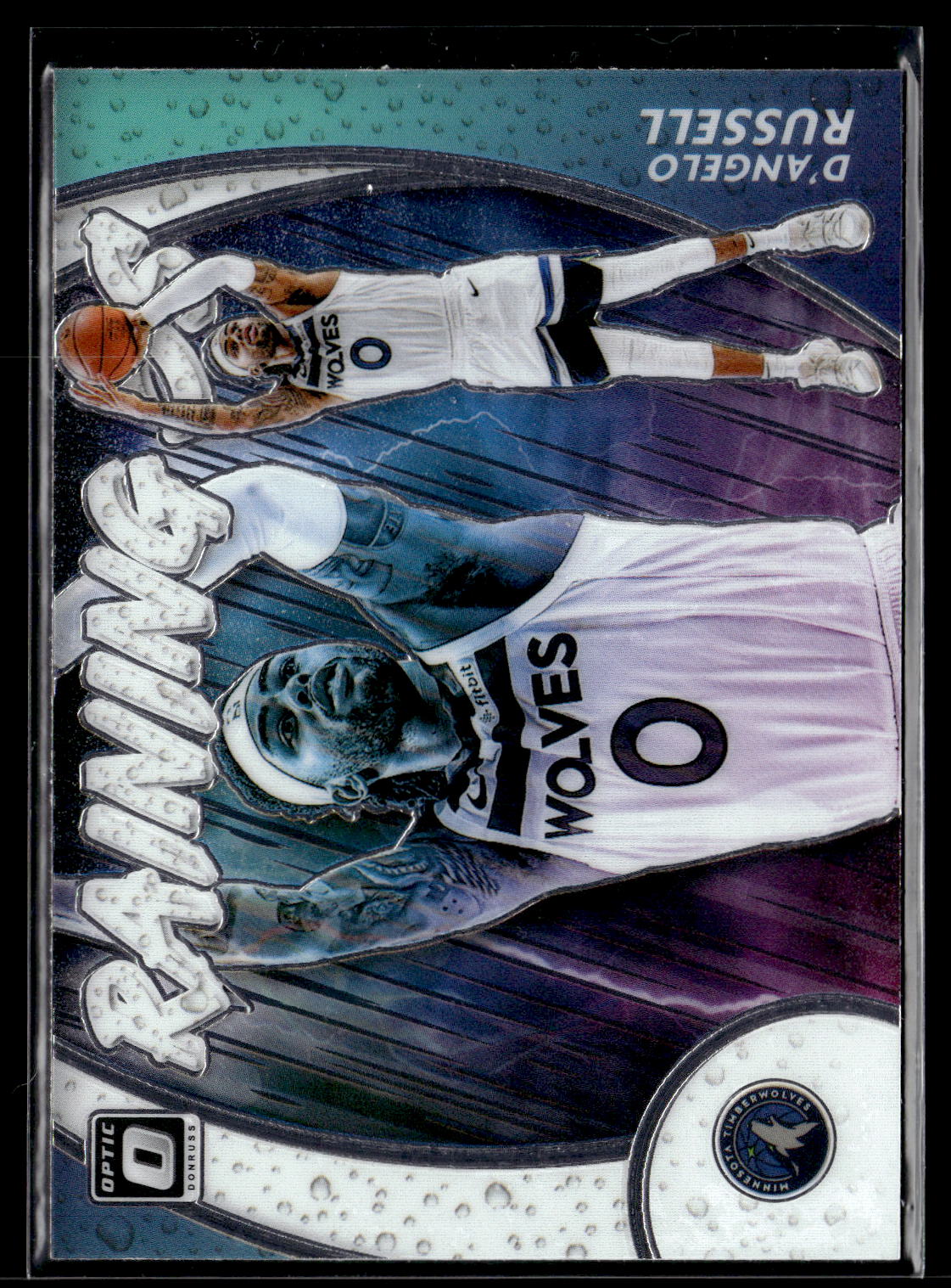 2020-21 Donruss Optic #16 D'Angelo Russell Raining 3s Green