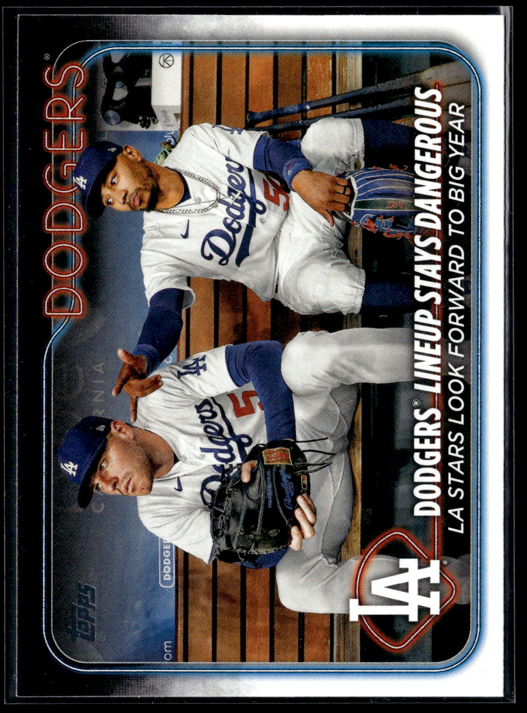 2024 Topps #401 Dodgers Lineup Stays Dangerous (Freddie Freeman / Mookie Betts)