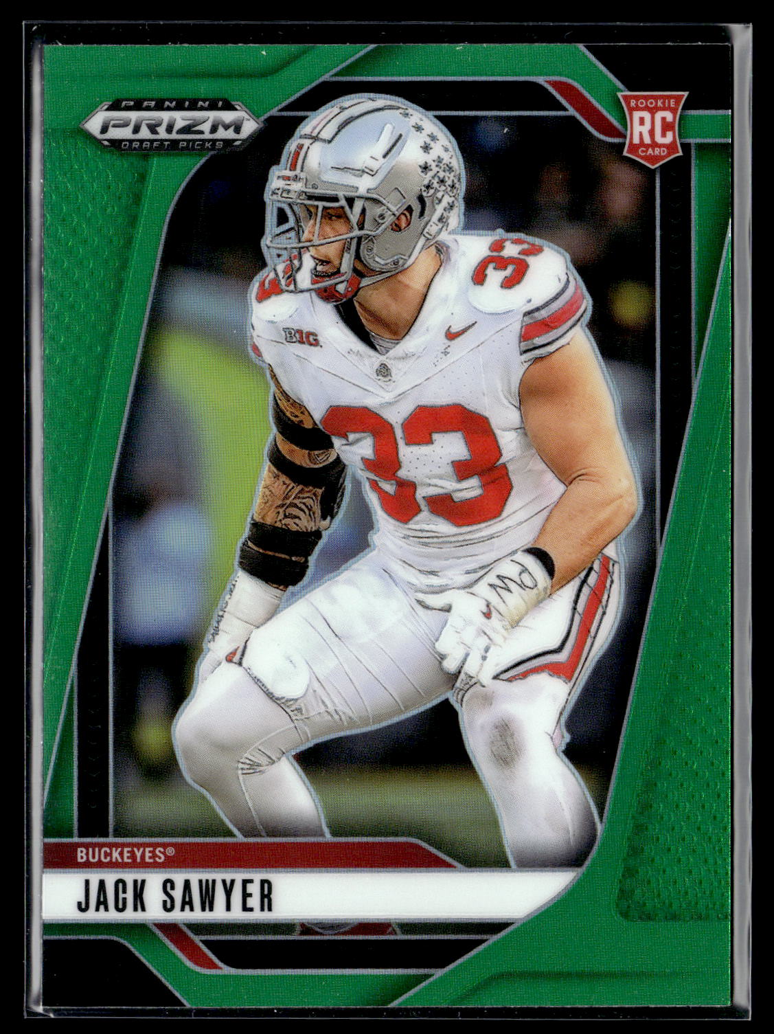 2025 Panini Prizm Draft Picks #80 Jack Sawyer Prizms Green