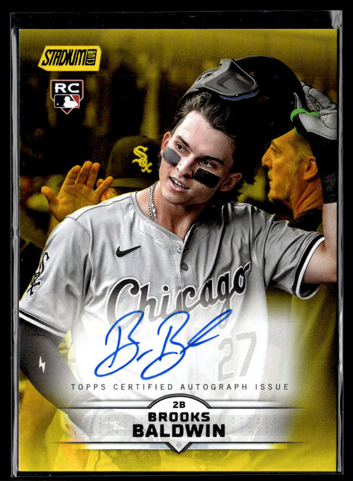 2025 Stadium Club #SCBA-BB Brooks Baldwin Base Autographs Yellow Foil