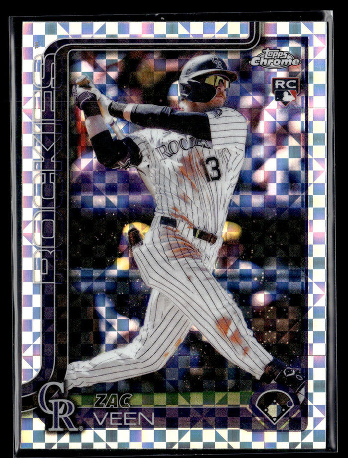 2025 Topps Update #US286 Zac Veen X Fractor Rookie