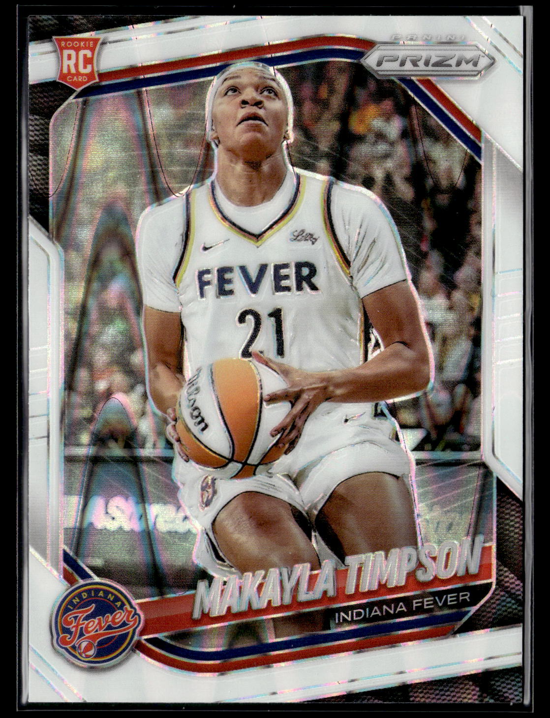 2025 Panini Prizm WNBA #14 Makayla Timpson White Seismic Prizms