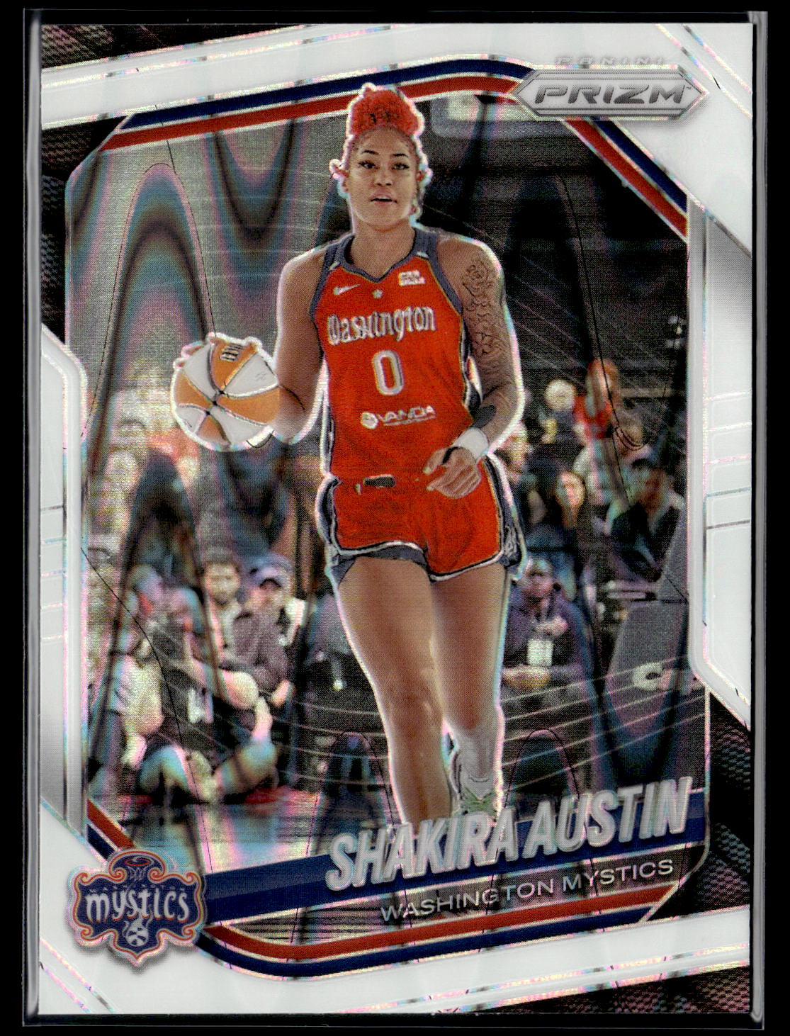 2025 Panini Prizm WNBA #81 Shakira Austin White Seismic Prizms