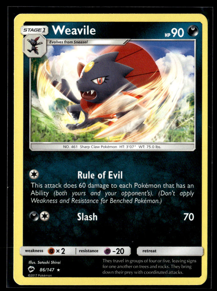 SM - Burning Shadows #86/147 Weavile
