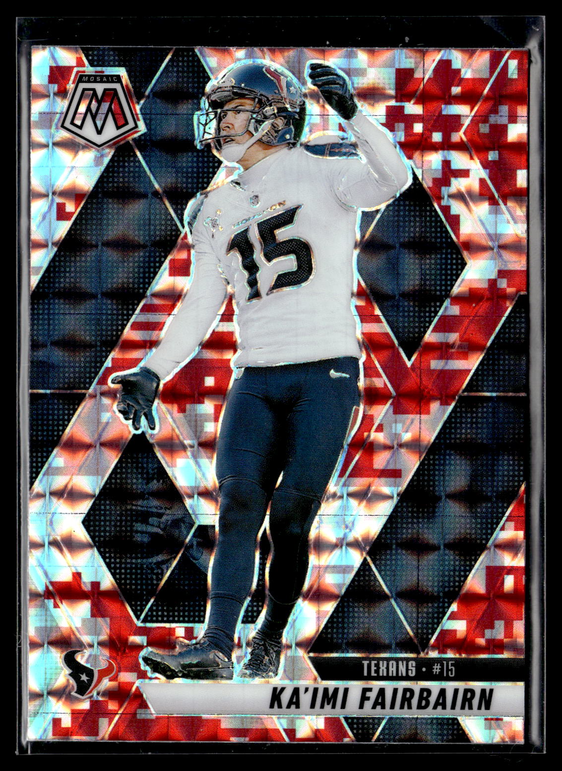2025 Panini Mosaic #169 Ka'imi Fairbairn Mosaic Camo Red