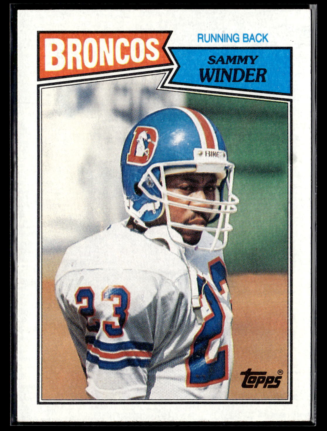 1987 Topps #33 Sammy Winder