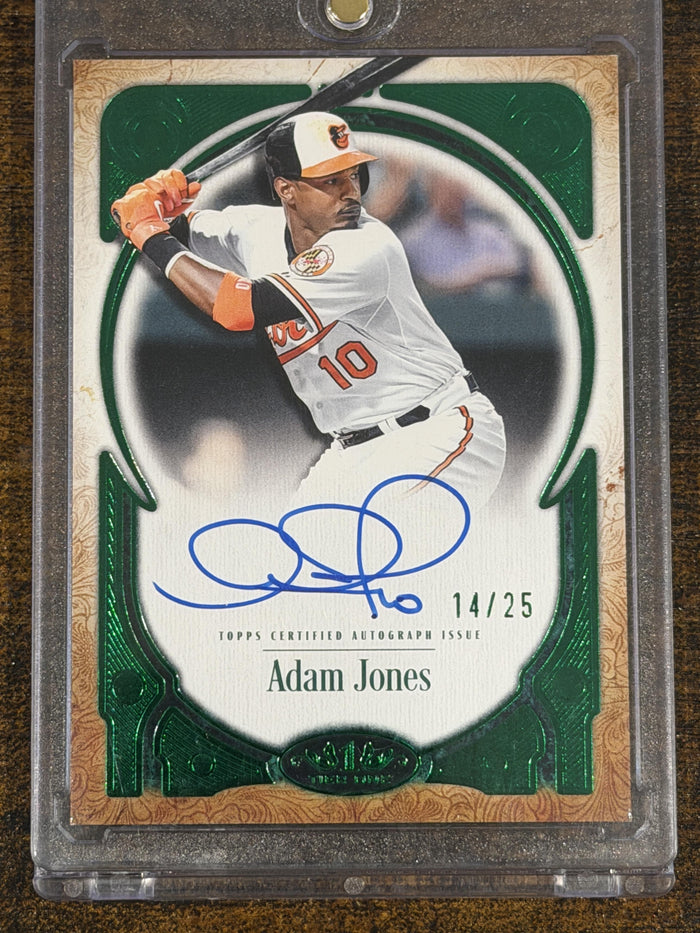 2026 Topps Tier One #PPA-AJO Adam Jones PP Autographs Green /25