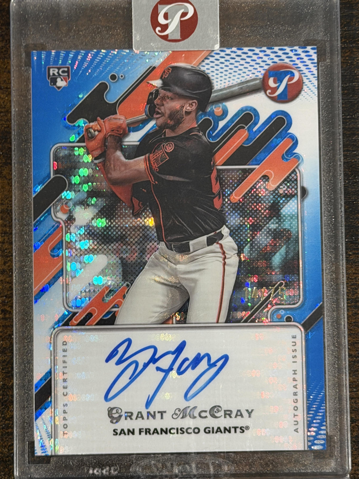 2025 Topps Pristine #PA-GM Grant McCray Pristine Autographs Blue Pristine /75