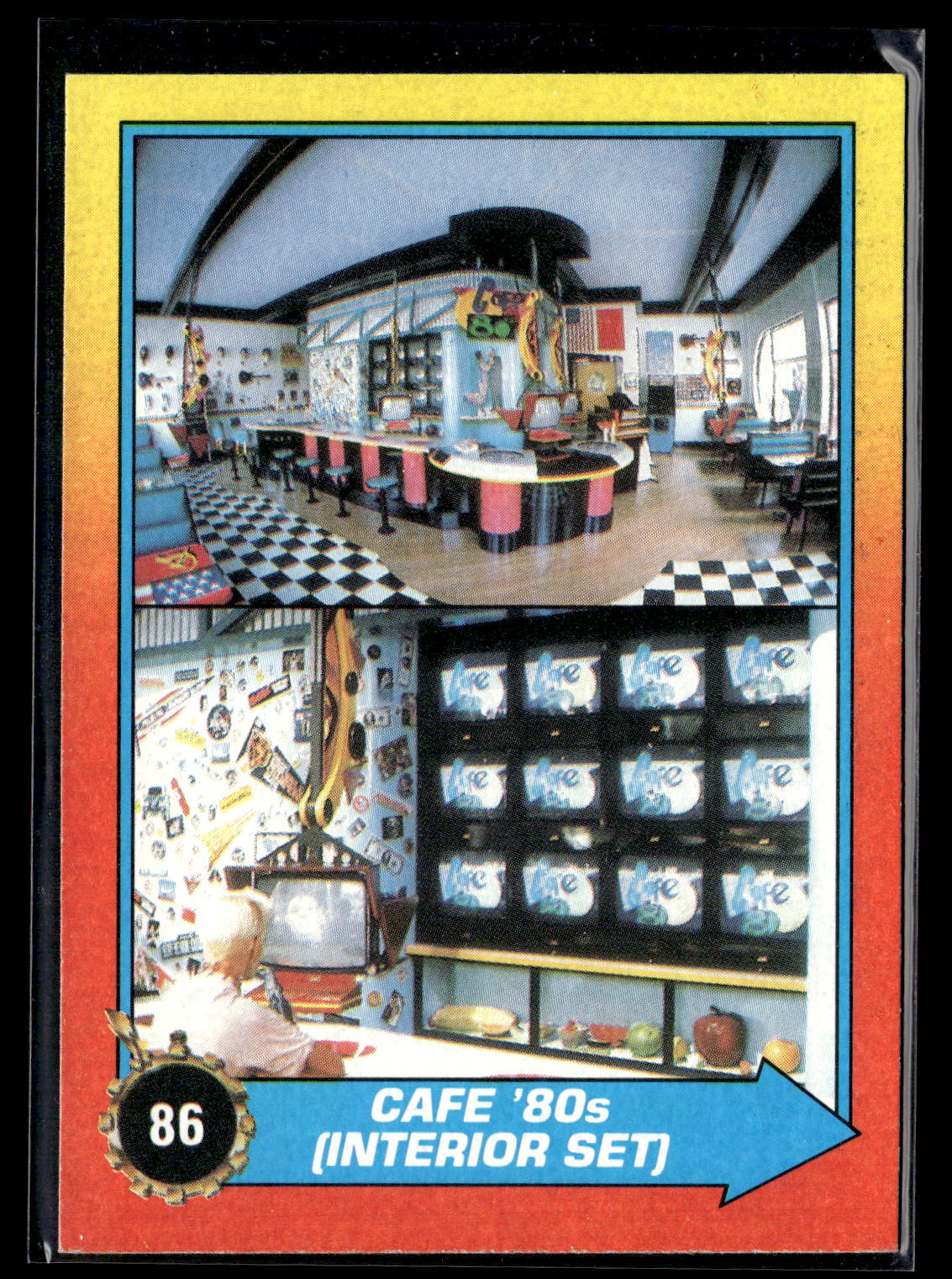 1989 Topps Back to the Future Part II #86 Cafe '80's (Interior Set)
