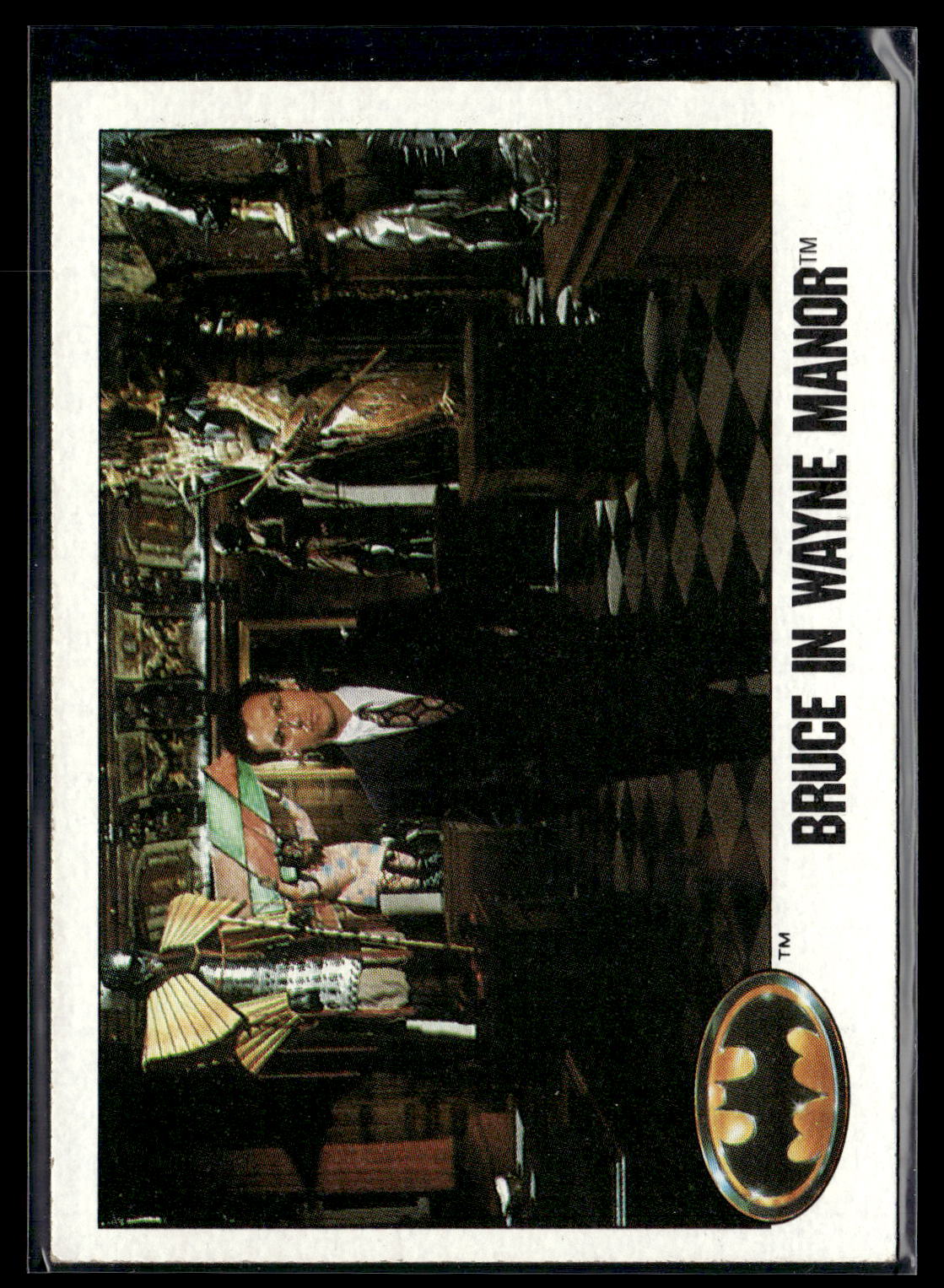 1989 Topps Batman #23 Bruce in Wayne Manor