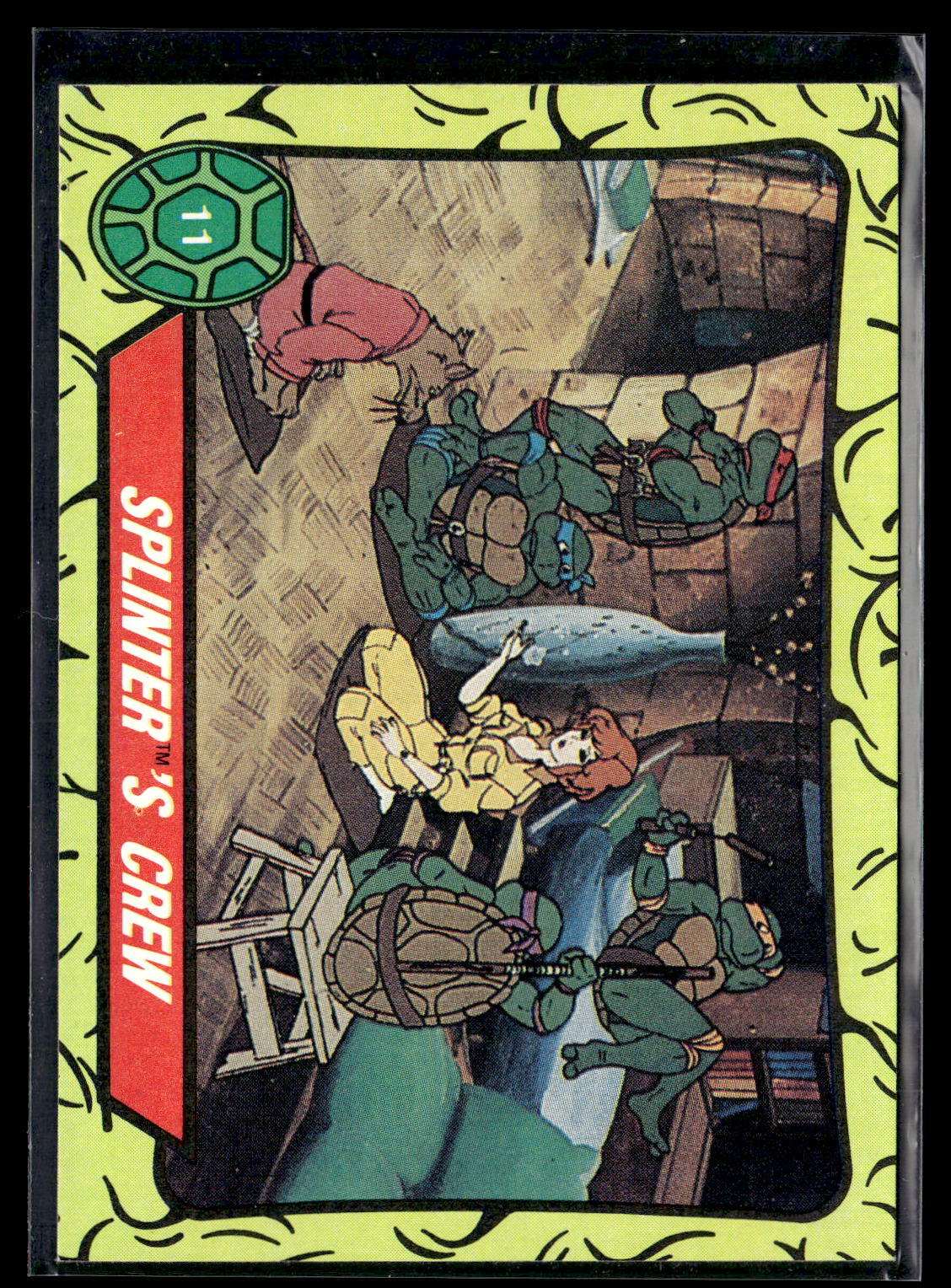 1989 Topps Teenage Mutant Ninja Turtles #11 Splinter's Crew
