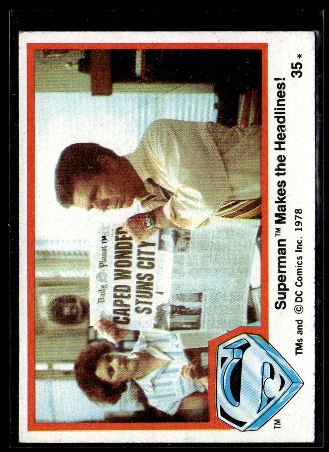 1978 Topps Superman: The Movie #35 Superman Makes the Headlines!