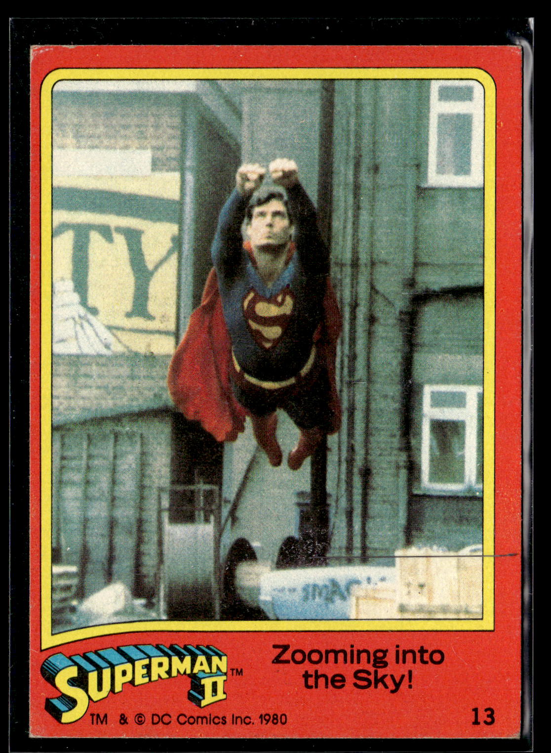 1980 Topps Superman II #13 Zooming into the Sky!