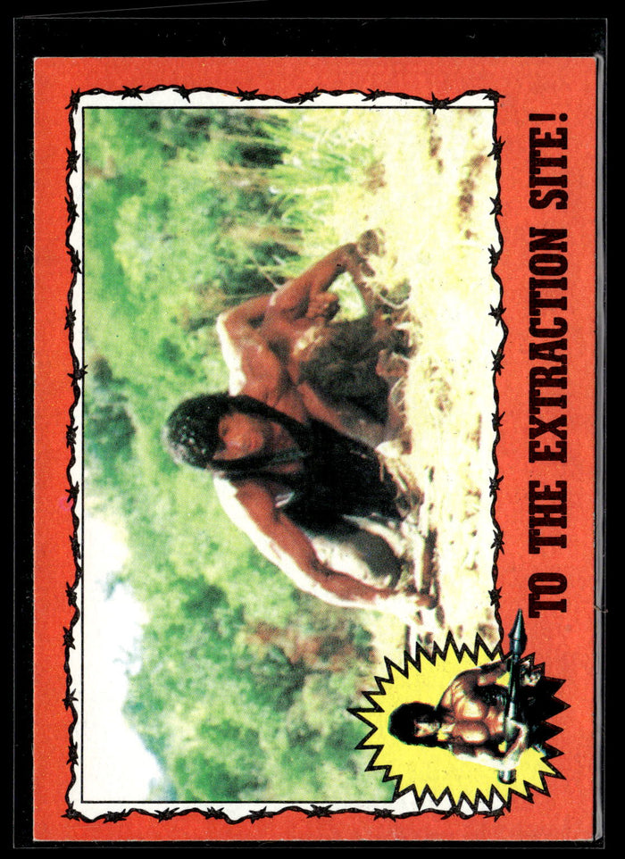 1985 Topps Rambo First Blood Part II #16 To the Extraction Site!