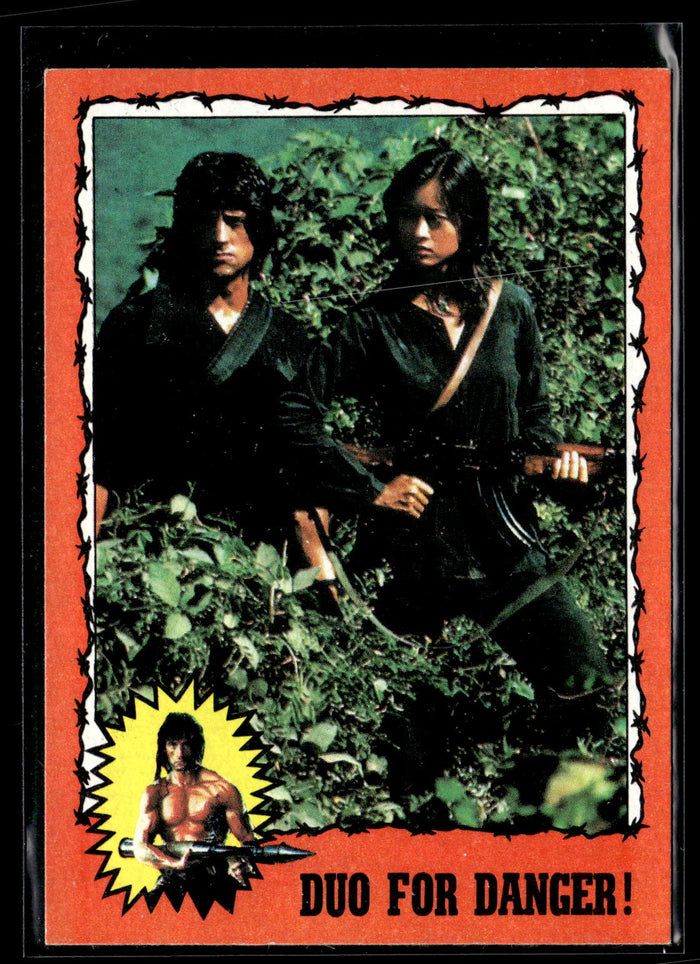 1985 Topps Rambo First Blood Part II #8 Duo for Danger!