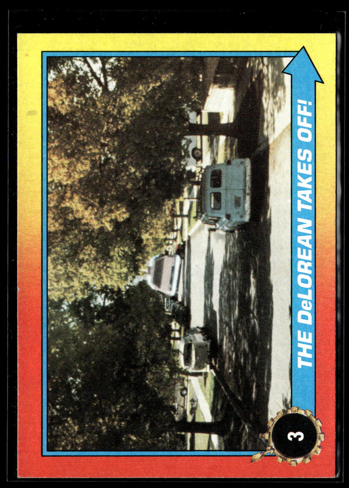 1989 Topps Back to the Future Part II #3 The DeLorean Takes Off!