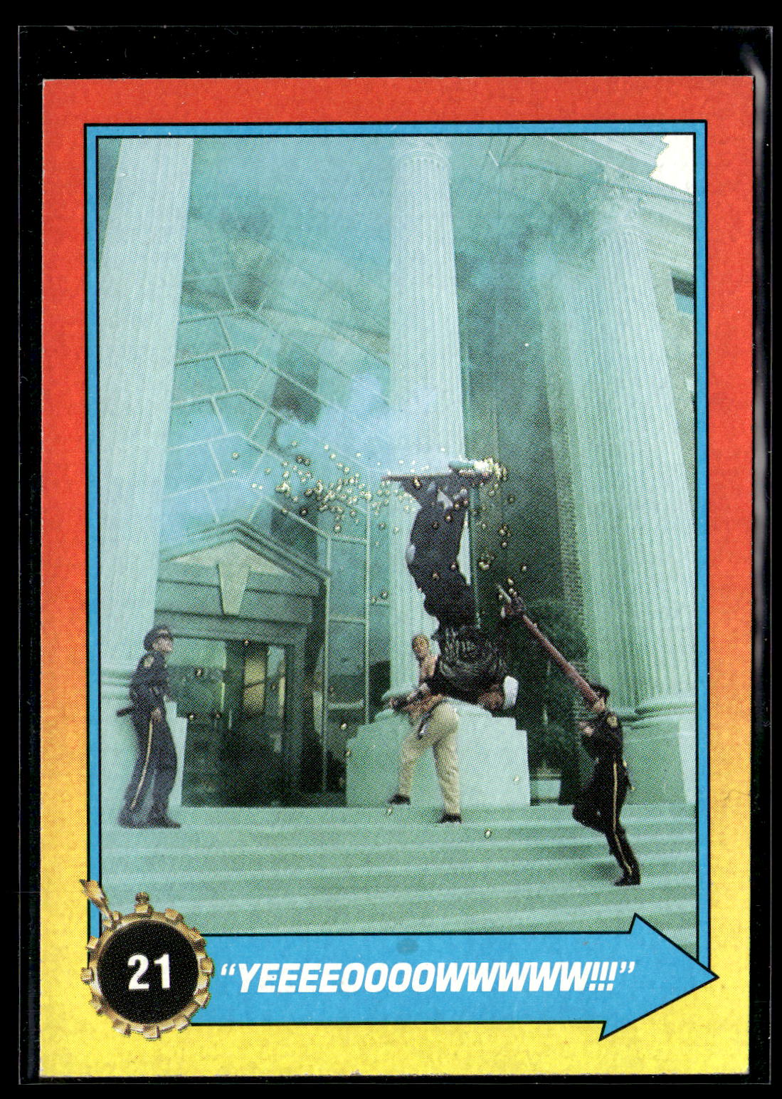 1989 Topps Back to the Future Part II #21 Yeeeeoooowwwwww!!!