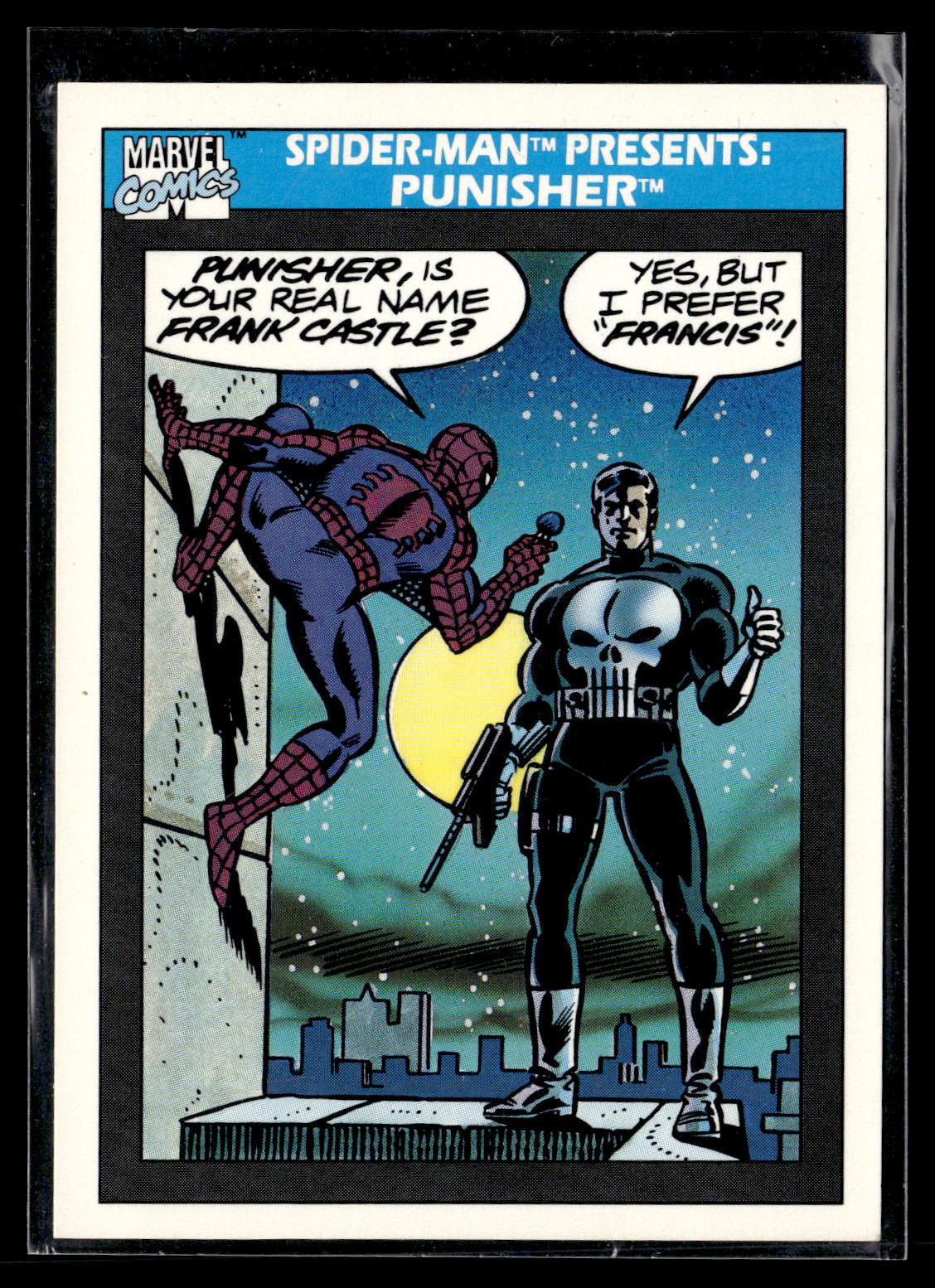 1990 Impel Marvel Universe #155 Spider-Man Presents: Punisher