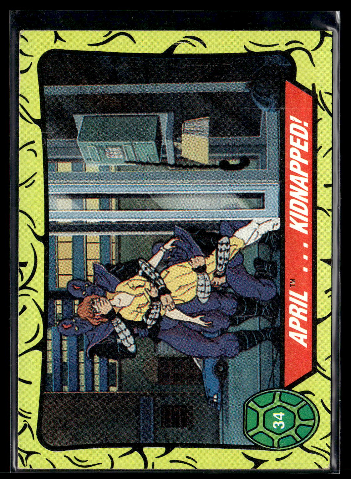 1989 Topps Teenage Mutant Ninja Turtles #34 April ... Kidnapped!