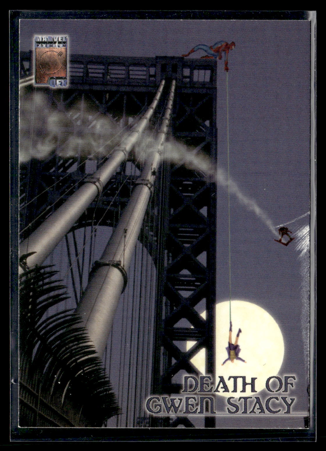 1997 Fleer/SkyBox Marvel Premium QFX #67 The Death of Gwen Stacy