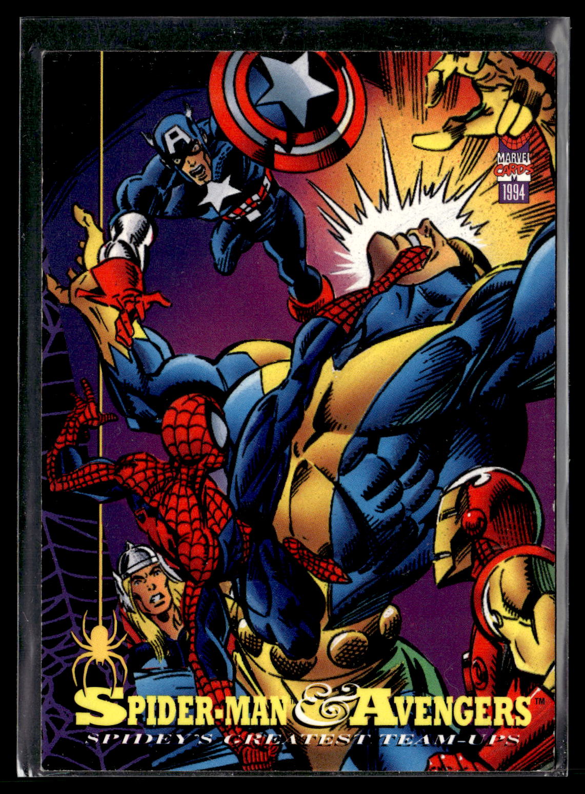 1994 Fleer The Amazing Spider-Man #85 Spider-Man &amp; Avengers