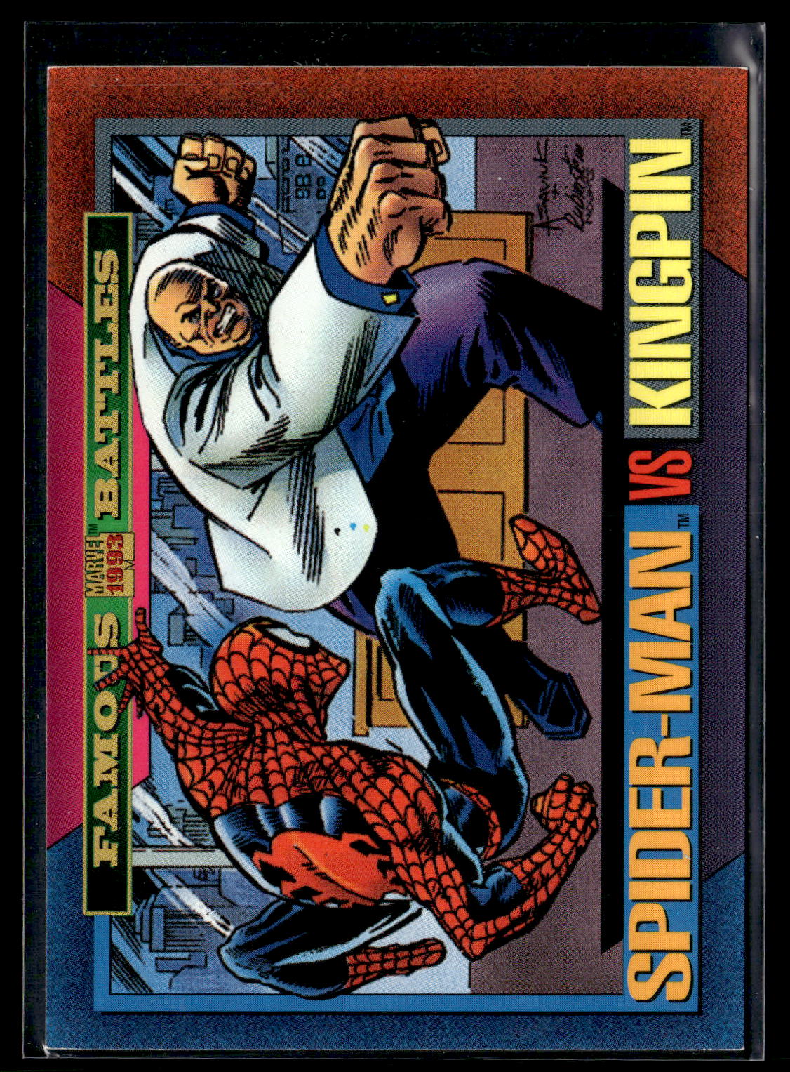 1993 SkyBox Marvel Universe #169 Spider-Man / Kingpin