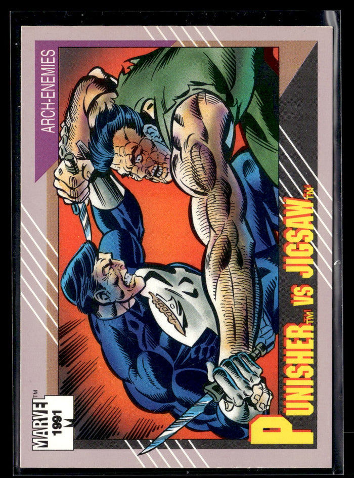 1991 Impel Marvel Universe II #100 Punisher vs. Jigsaw