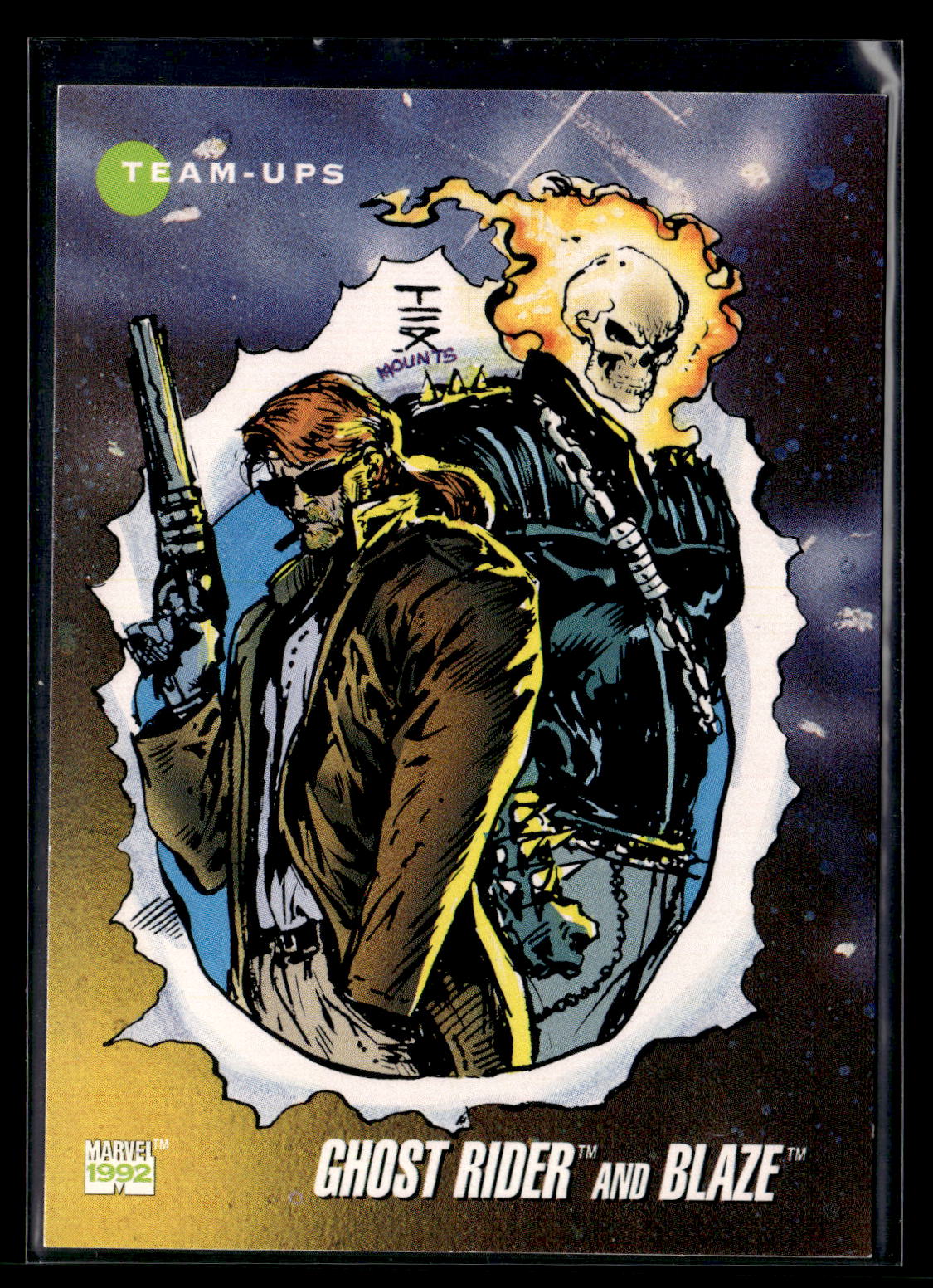 1992 Impel Marvel Universe #79 Ghost Rider and Blaze