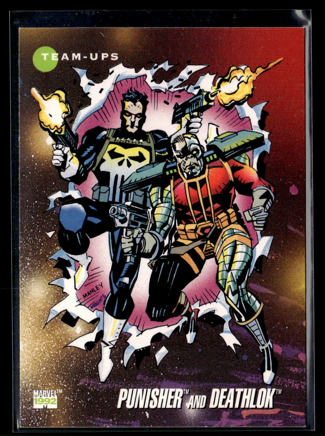 1992 Impel Marvel Universe #86 Punisher and Deathlok