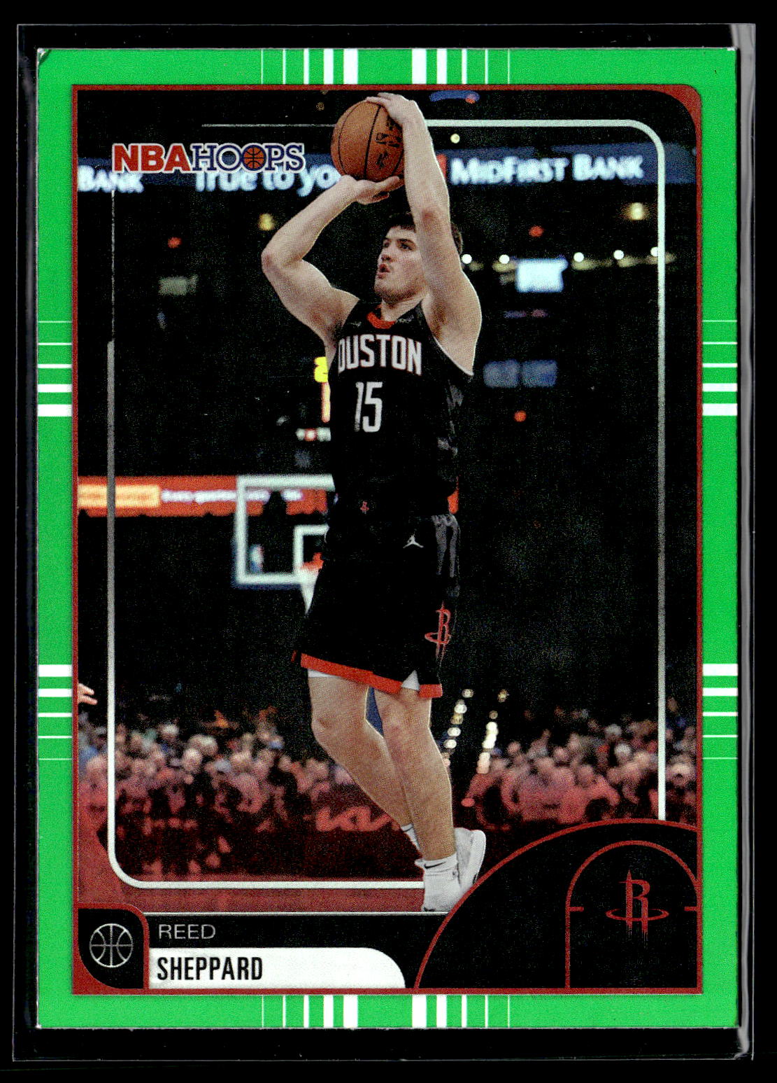 2025-26 Hoops #43 Reed Sheppard Green Hoops