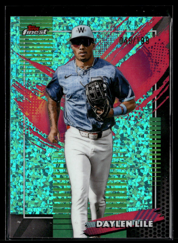 2026 Finest #257 Daylen Lile Aqua Refractors Mini Diamond /199