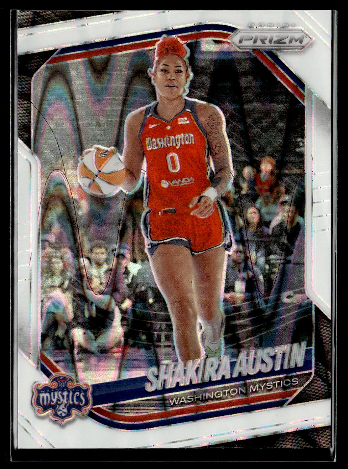 2025 Panini Prizm WNBA #81 Shakira Austin White Seismic Prizms