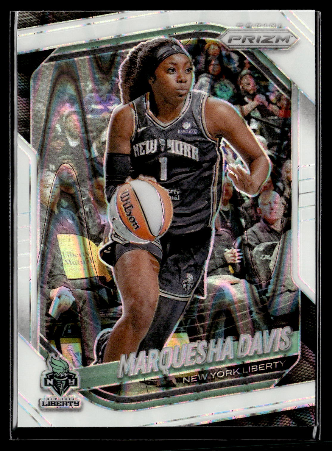 2025 Panini Prizm WNBA #66 Marquesha Davis White Seismic Prizms