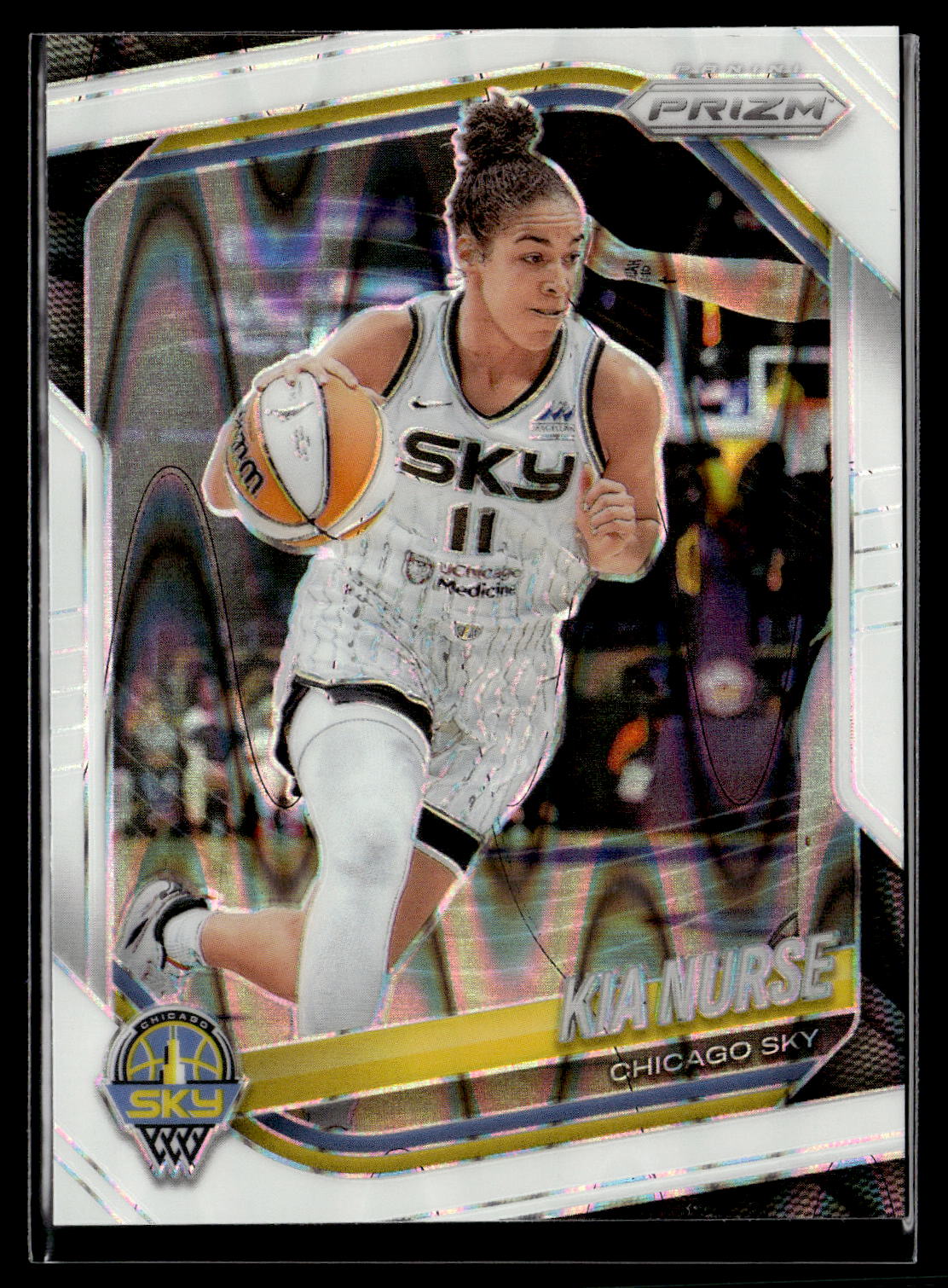 2025 Panini Prizm WNBA #24 Kia Nurse White Seismic Prizms