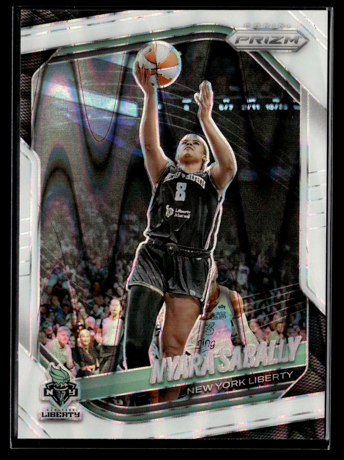 2025 Panini Prizm WNBA #117 Nyara Sabally White Seismic Prizms