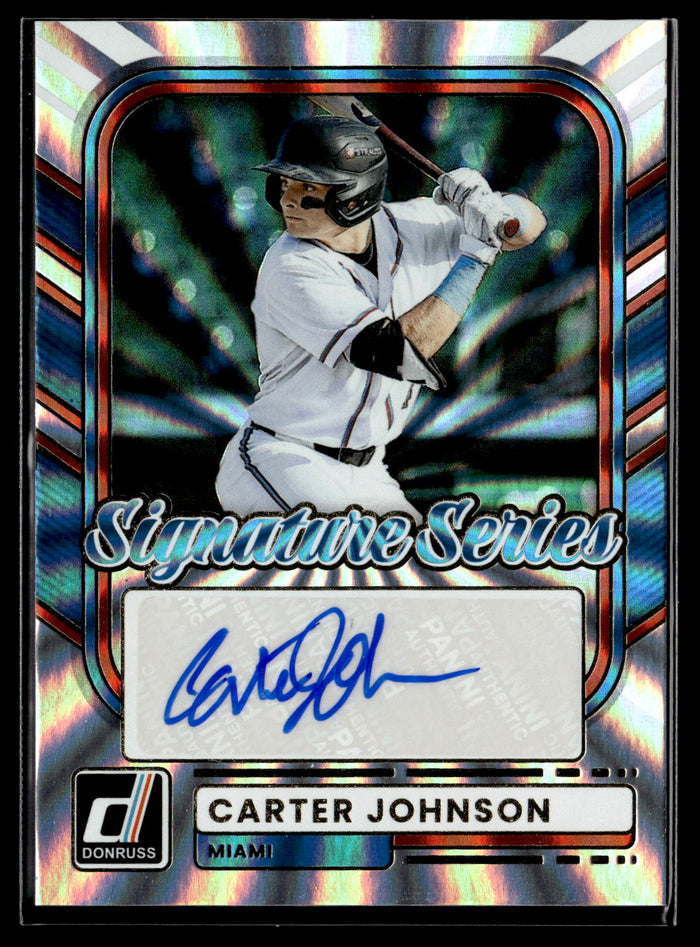 2026 Donruss #SS-CJ Carter Johnson Signature Series